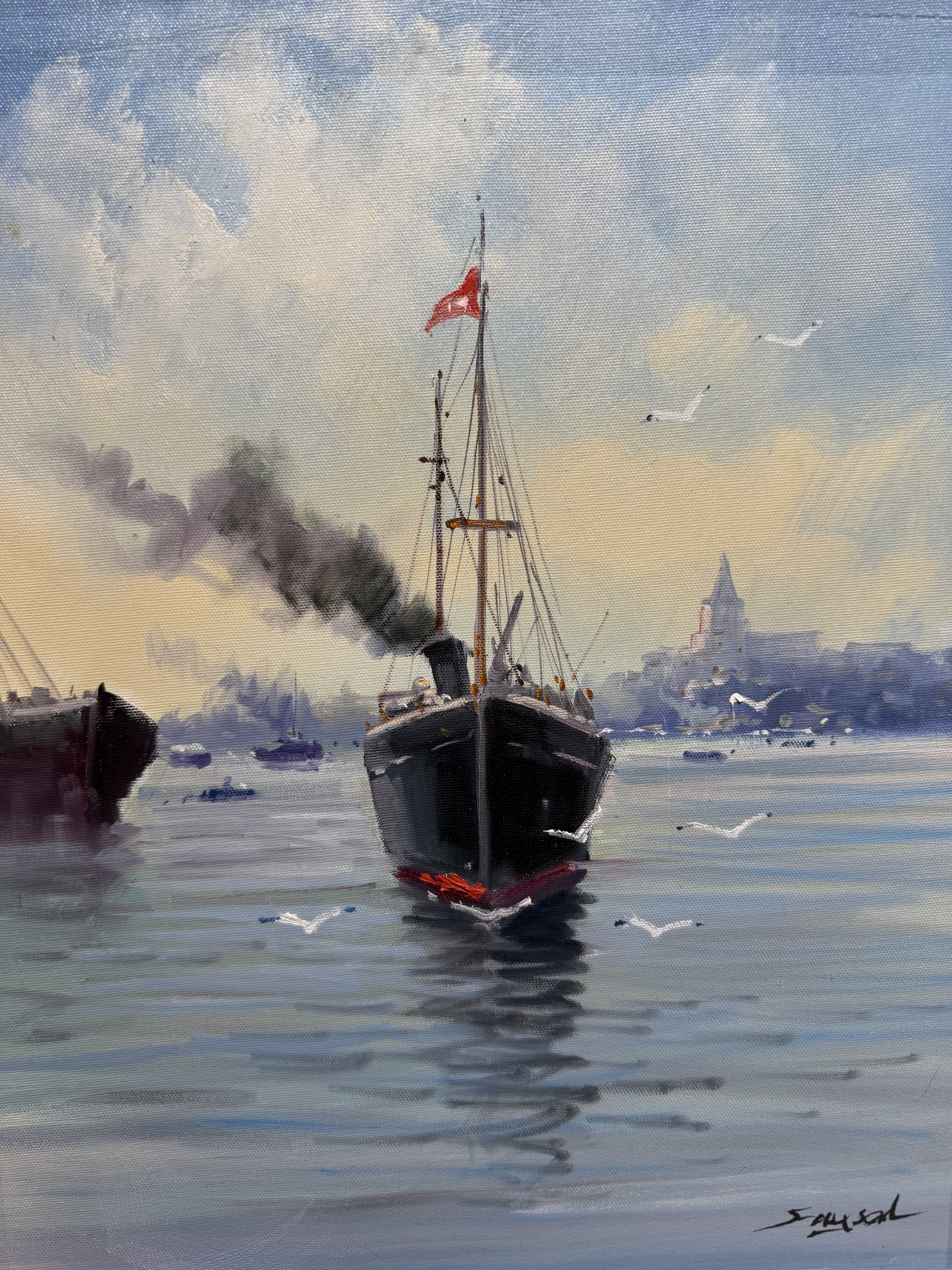 Boğazda bir vapur