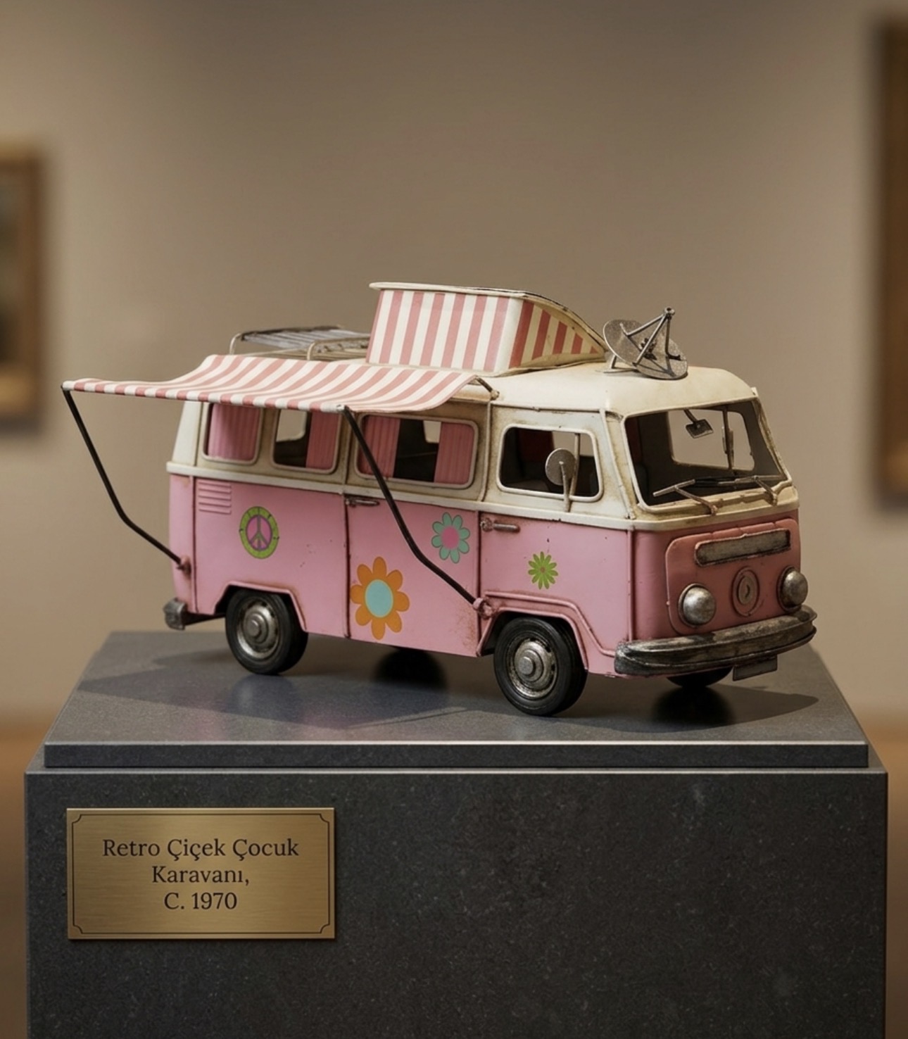 Pembe metal araba