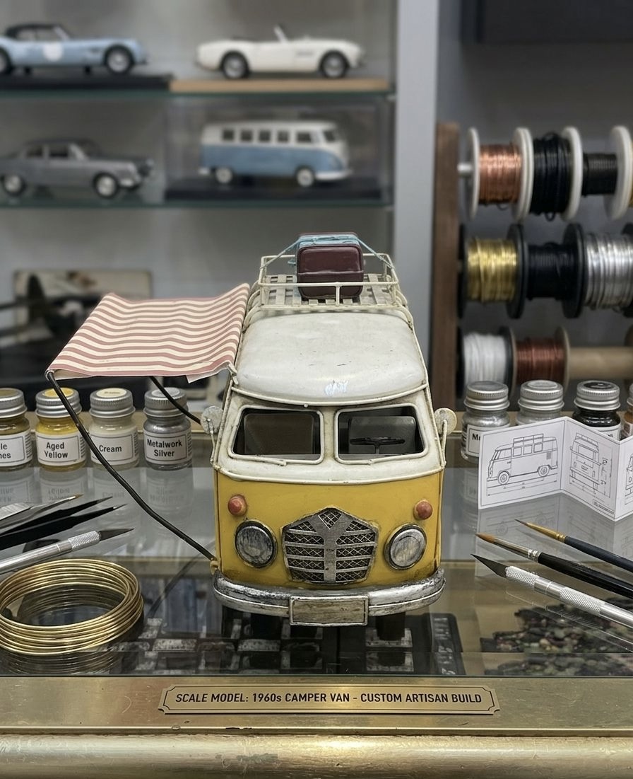 Sarı metal minibüs